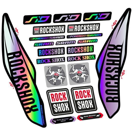 Decal Rock Shox Sid 2017, Fork 29, bike sticker vinyl