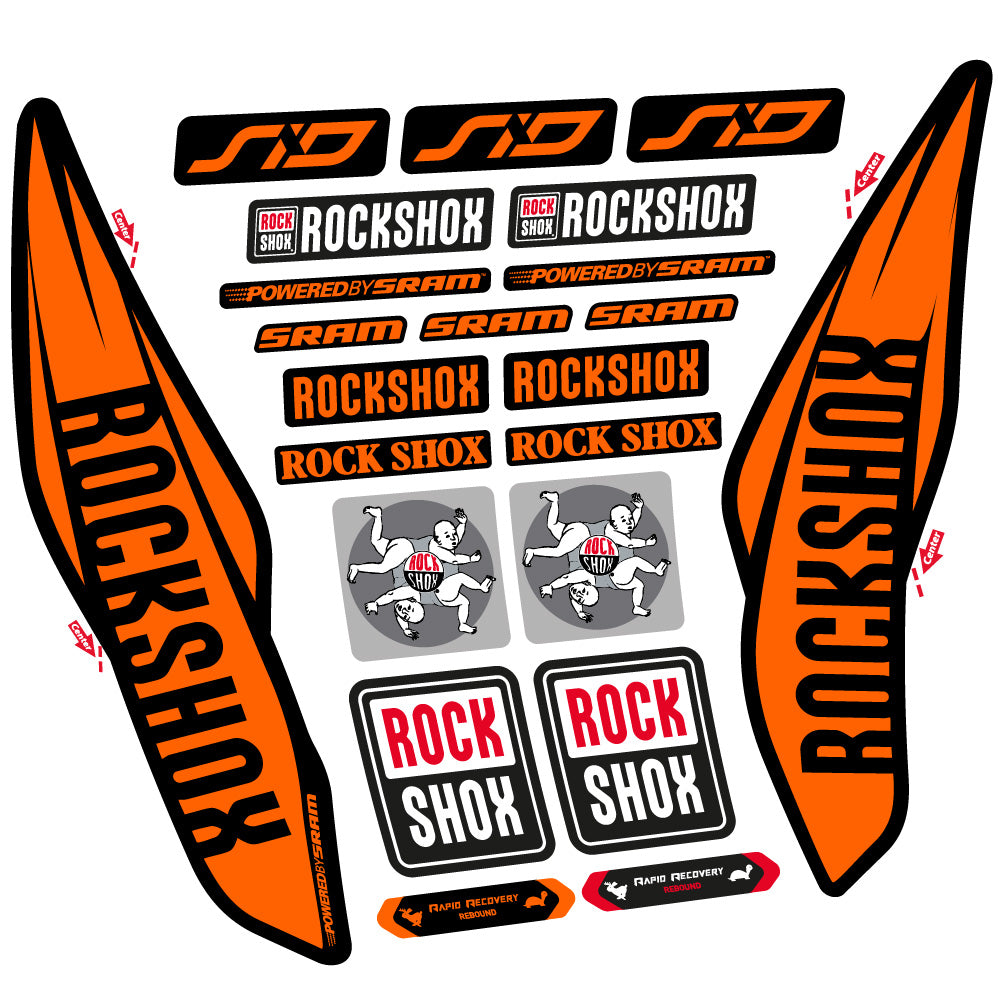 Decal Rock Shox Sid 2017, Fork 29, bike sticker vinyl