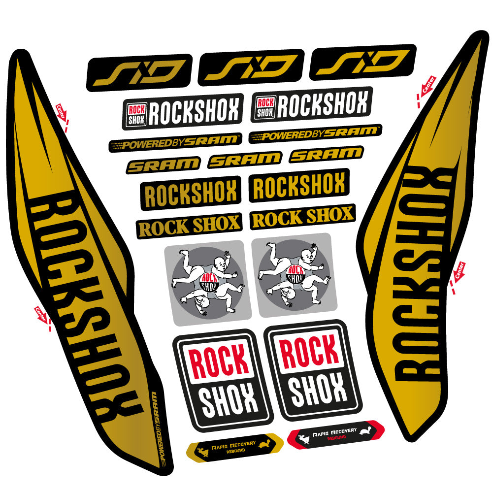 Decal Rock Shox Sid 2017, Fork 29, bike sticker vinyl