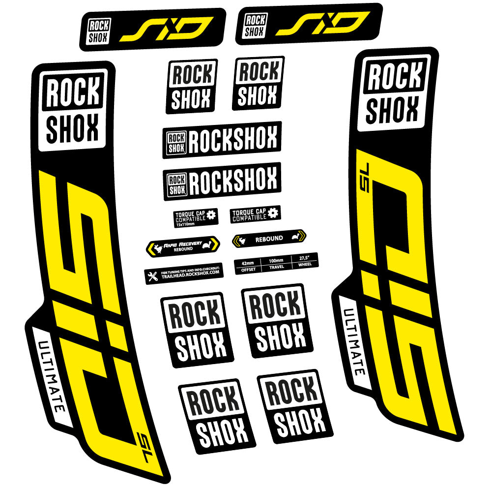 Decal Rock Shox Sid Ultimate SL 2021, Fork 29, bike sticker vinyl