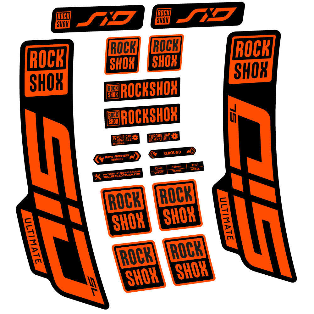 Decal Rock Shox Sid Ultimate SL 2021, Fork 29, bike sticker vinyl
