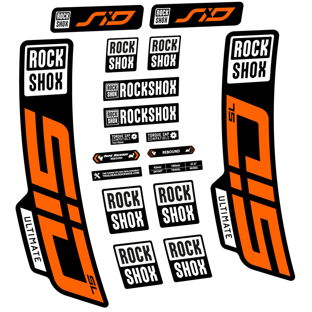 Decal Rock Shox Sid Ultimate SL 2021, Fork 29, bike sticker vinyl