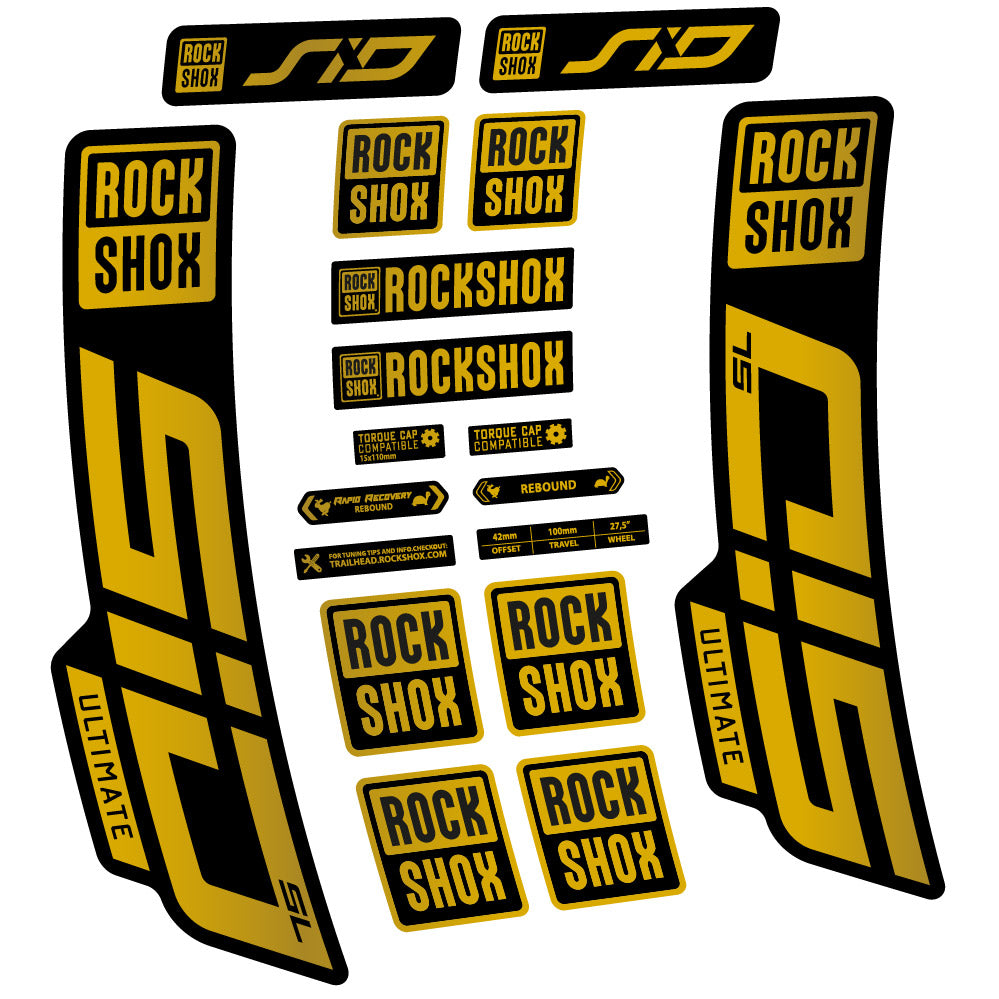 Decal Rock Shox Sid Ultimate SL 2021, Fork 29, bike sticker vinyl