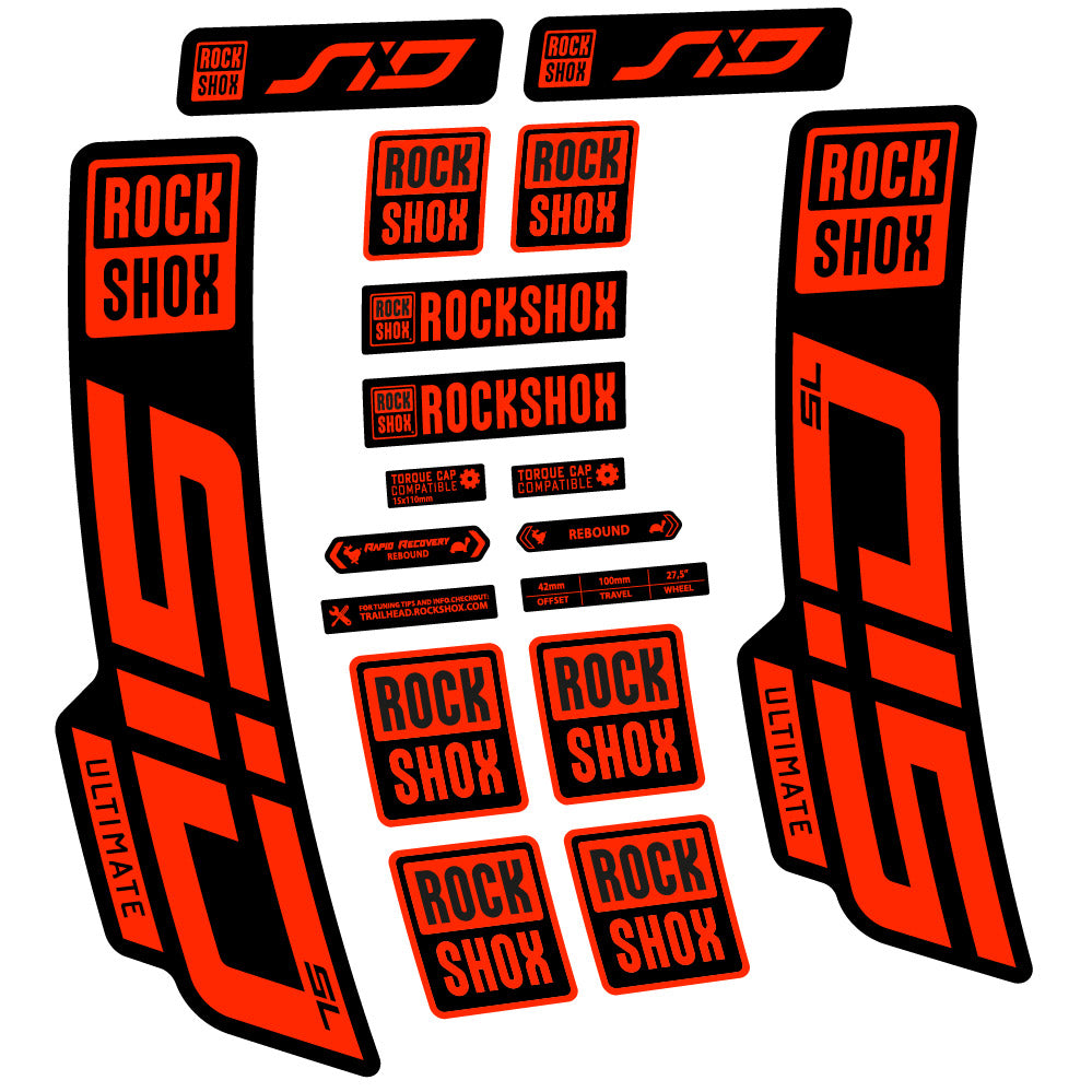 Decal Rock Shox Sid Ultimate SL 2021, Fork 29, bike sticker vinyl