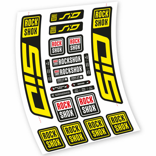 Yellow decal for Rock Shox Sid 2021 fork 29" – bike sticker vinyl