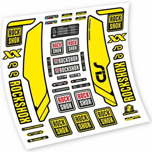 Yellow decal for Rock Shox Sid WC World Cup 2013 Black fork 29" – bike sticker vinyl