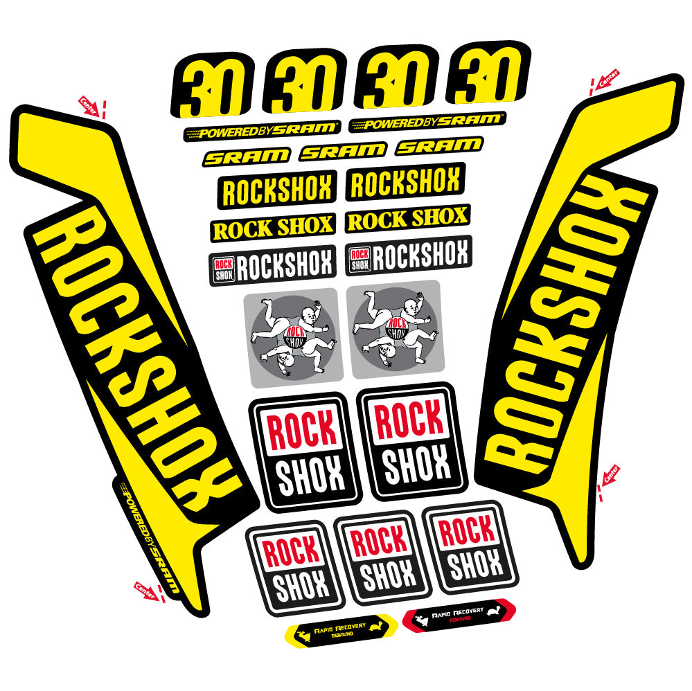 Decal Rock Shox TK30 2016, Fork 29, bike sticker vinyl