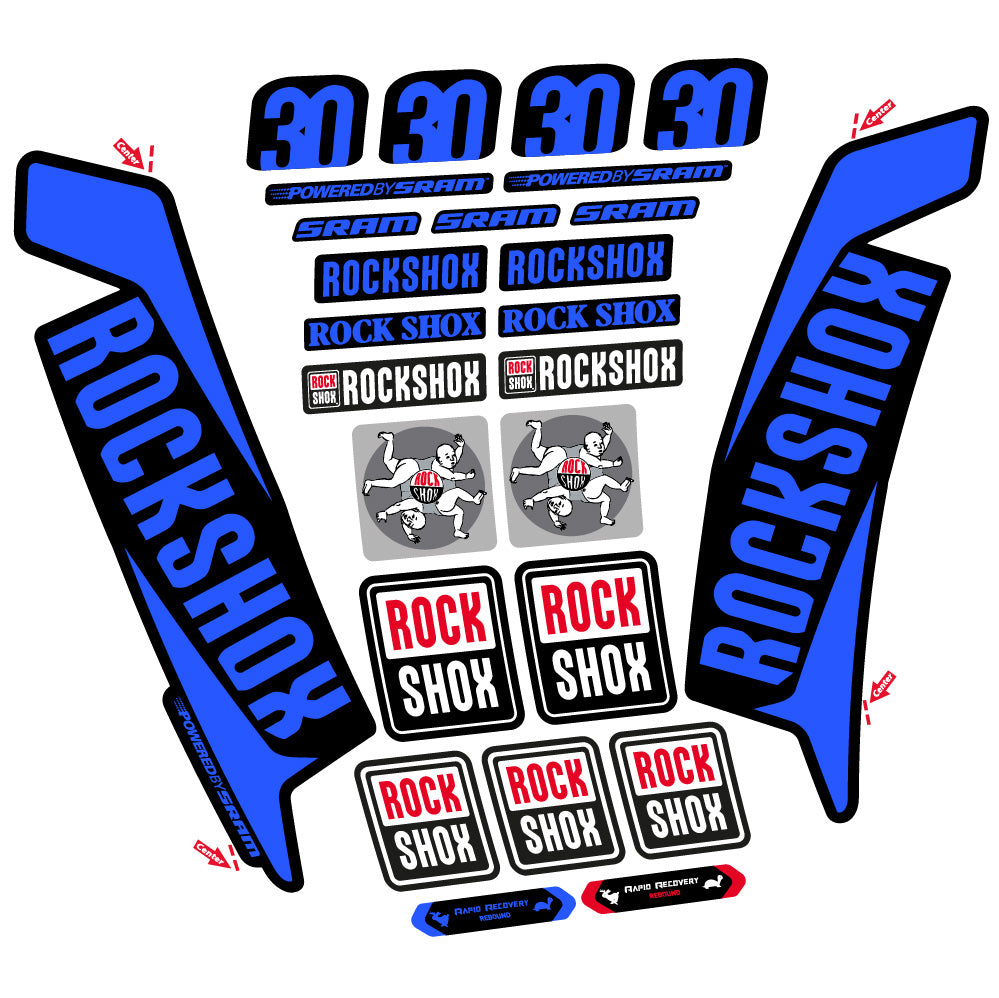 Decal Rock Shox TK30 2016, Fork 29, bike sticker vinyl