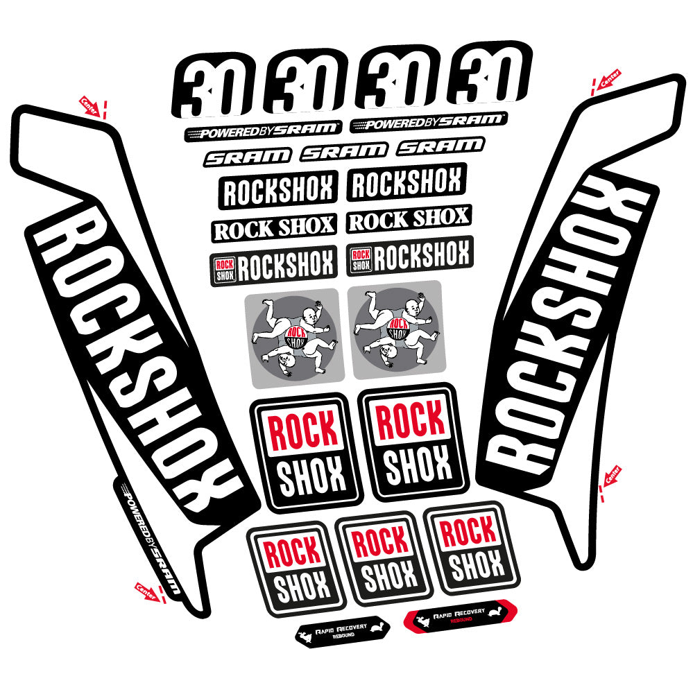Decal Rock Shox TK30 2016, Fork 29, bike sticker vinyl