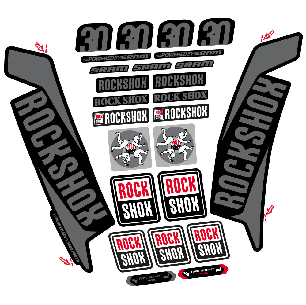 Decal Rock Shox TK30 2016, Fork 29, bike sticker vinyl