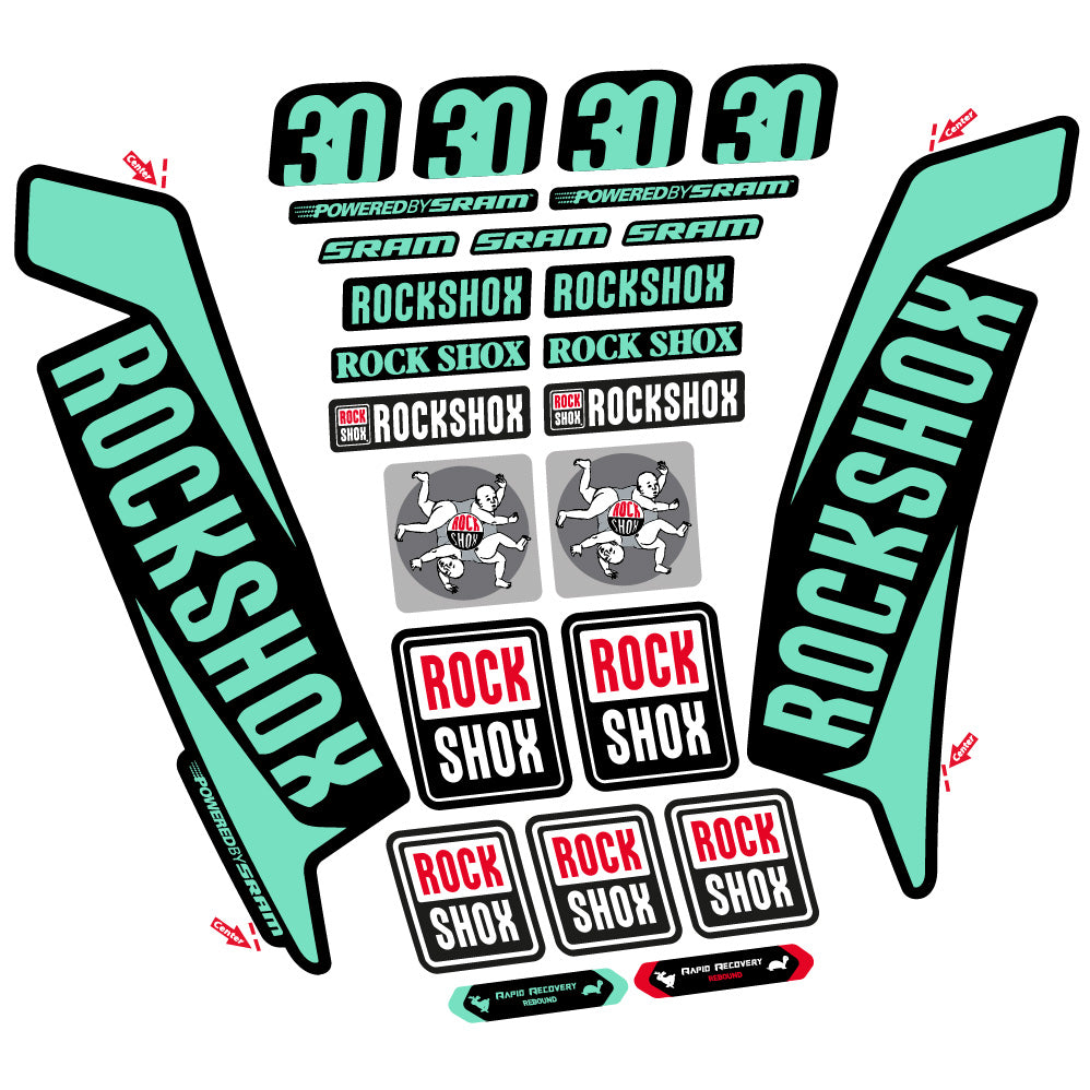 Decal Rock Shox TK30 2016, Fork 29, bike sticker vinyl