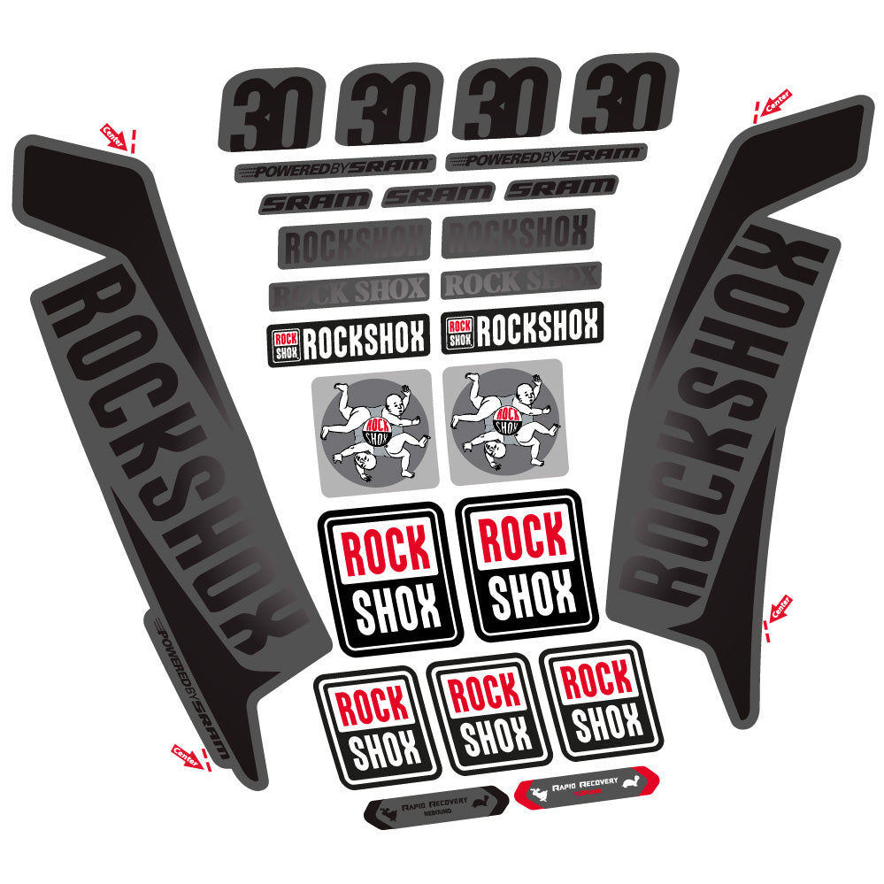 Decal Rock Shox TK30 2016, Fork 29, bike sticker vinyl