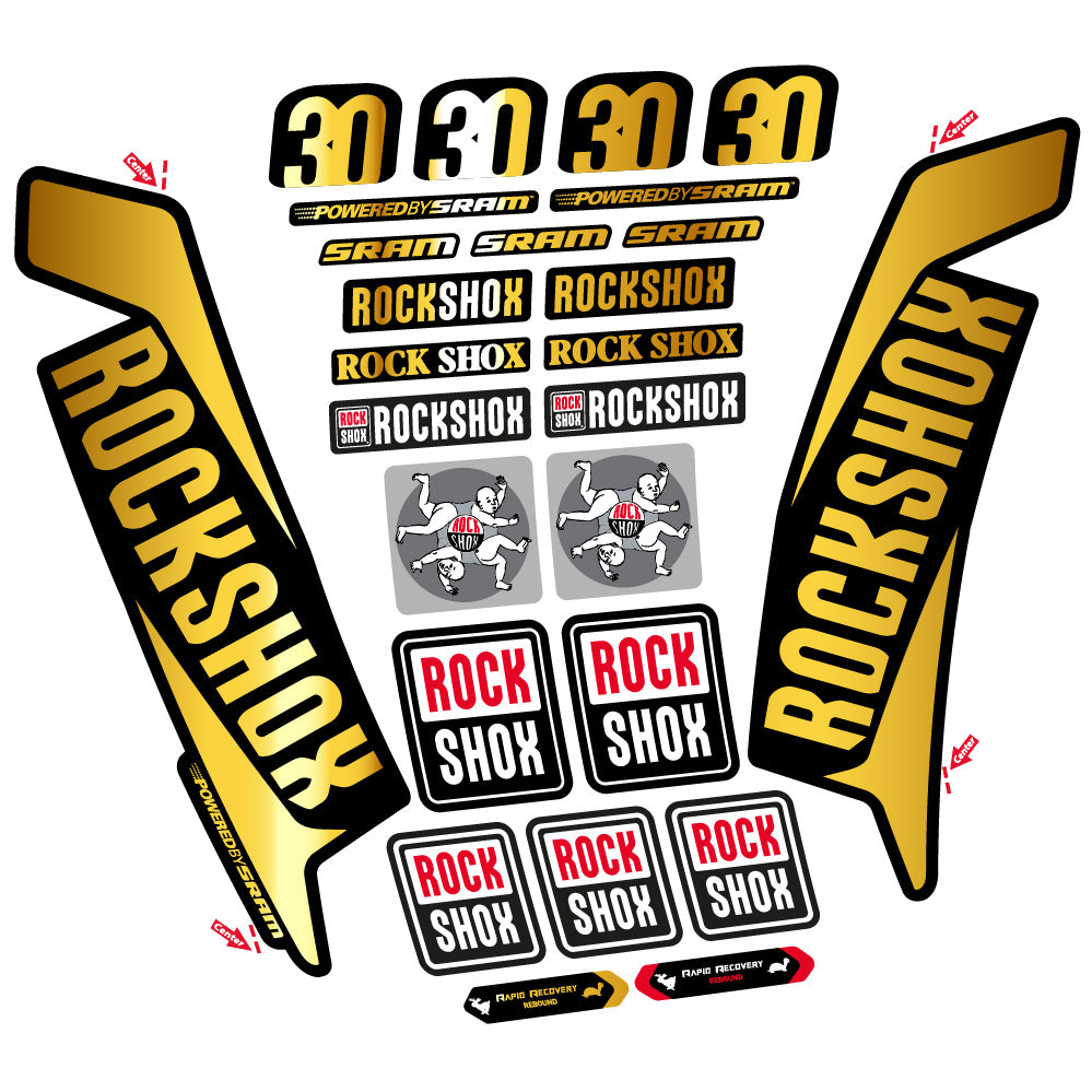 Decal Rock Shox TK30 2016, Fork 29, bike sticker vinyl