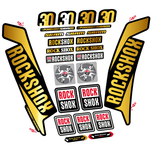 Decal Rock Shox TK30 2016, Fork 29, bike sticker vinyl
