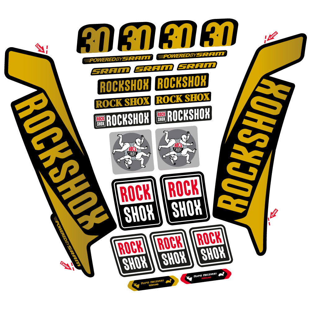 Decal Rock Shox TK30 2016, Fork 29, bike sticker vinyl