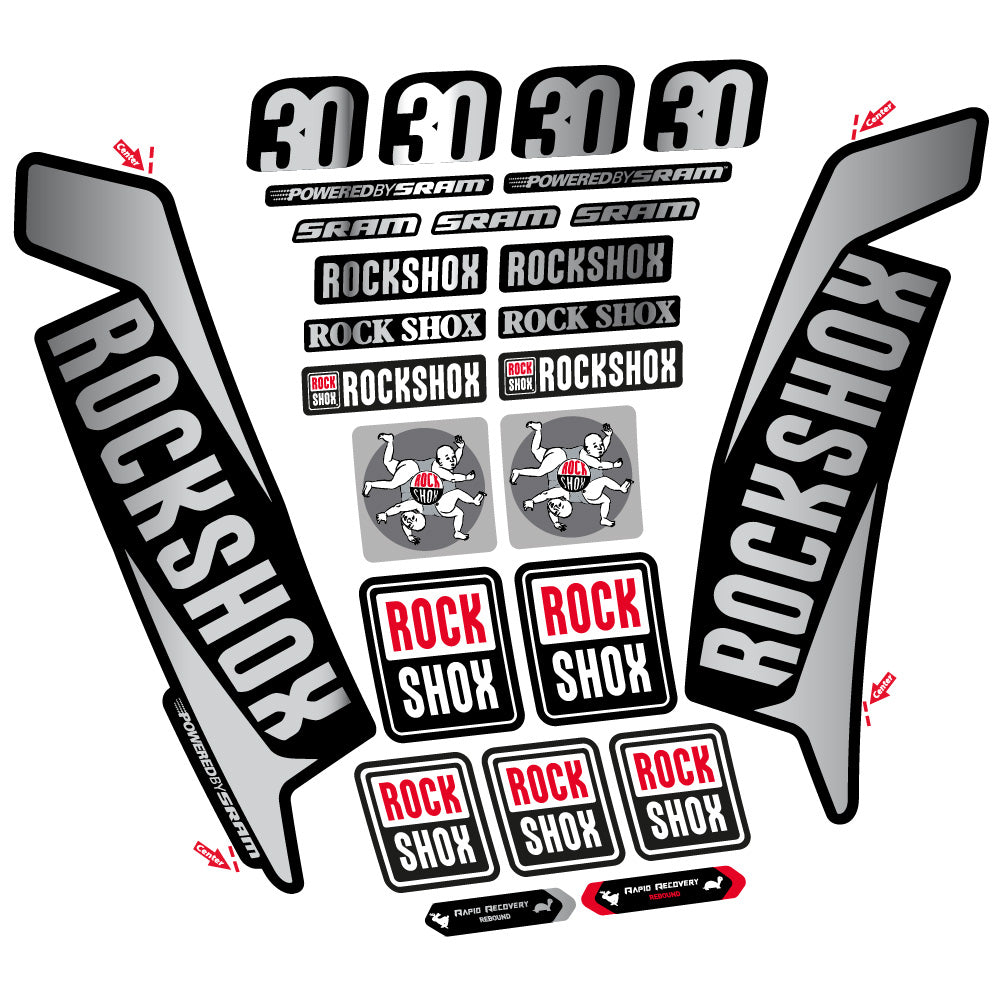 Decal Rock Shox TK30 2016, Fork 29, bike sticker vinyl