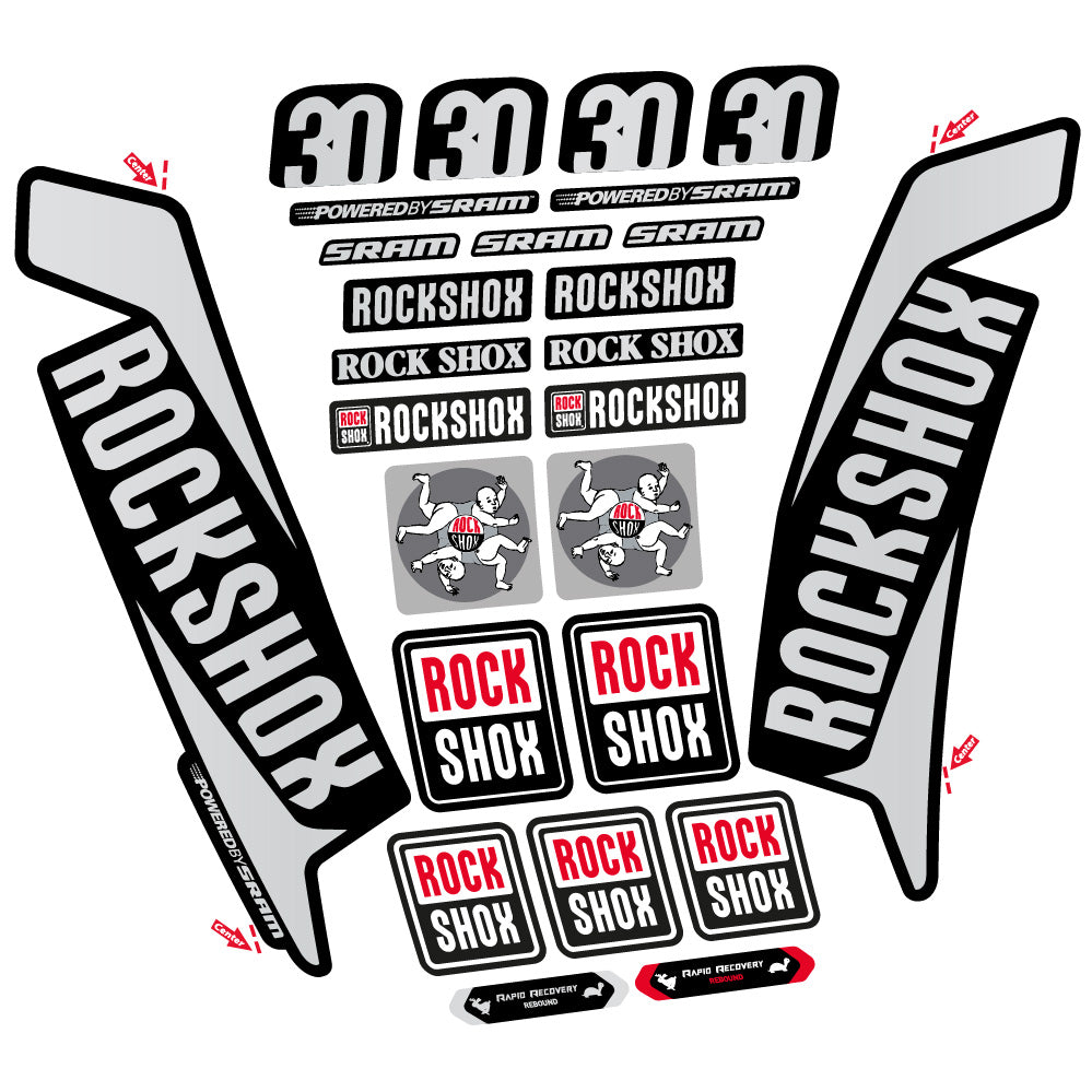 Decal Rock Shox TK30 2016, Fork 29, bike sticker vinyl