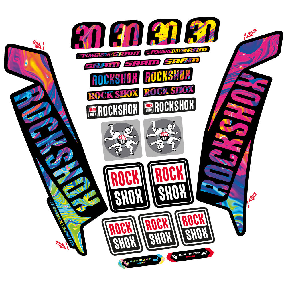 Decal Rock Shox TK30 2016, Fork 29, bike sticker vinyl
