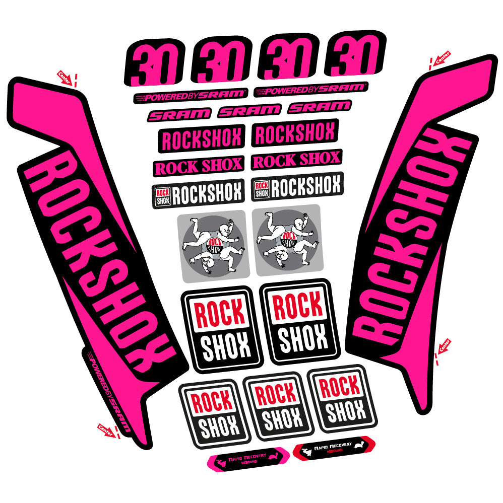 Decal Rock Shox TK30 2016, Fork 29, bike sticker vinyl