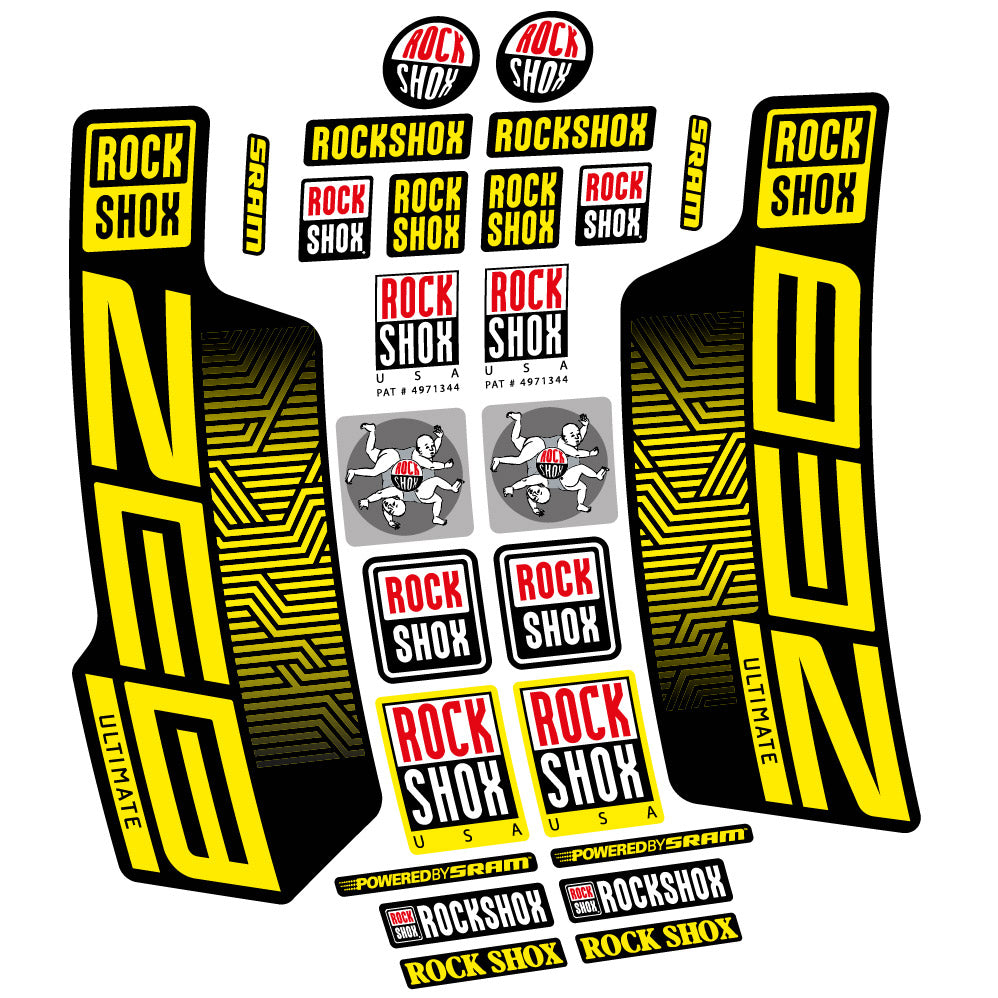 Decal Rock Shox Zeb Ultimate 2023, Fork 29, bike sticker vinyl