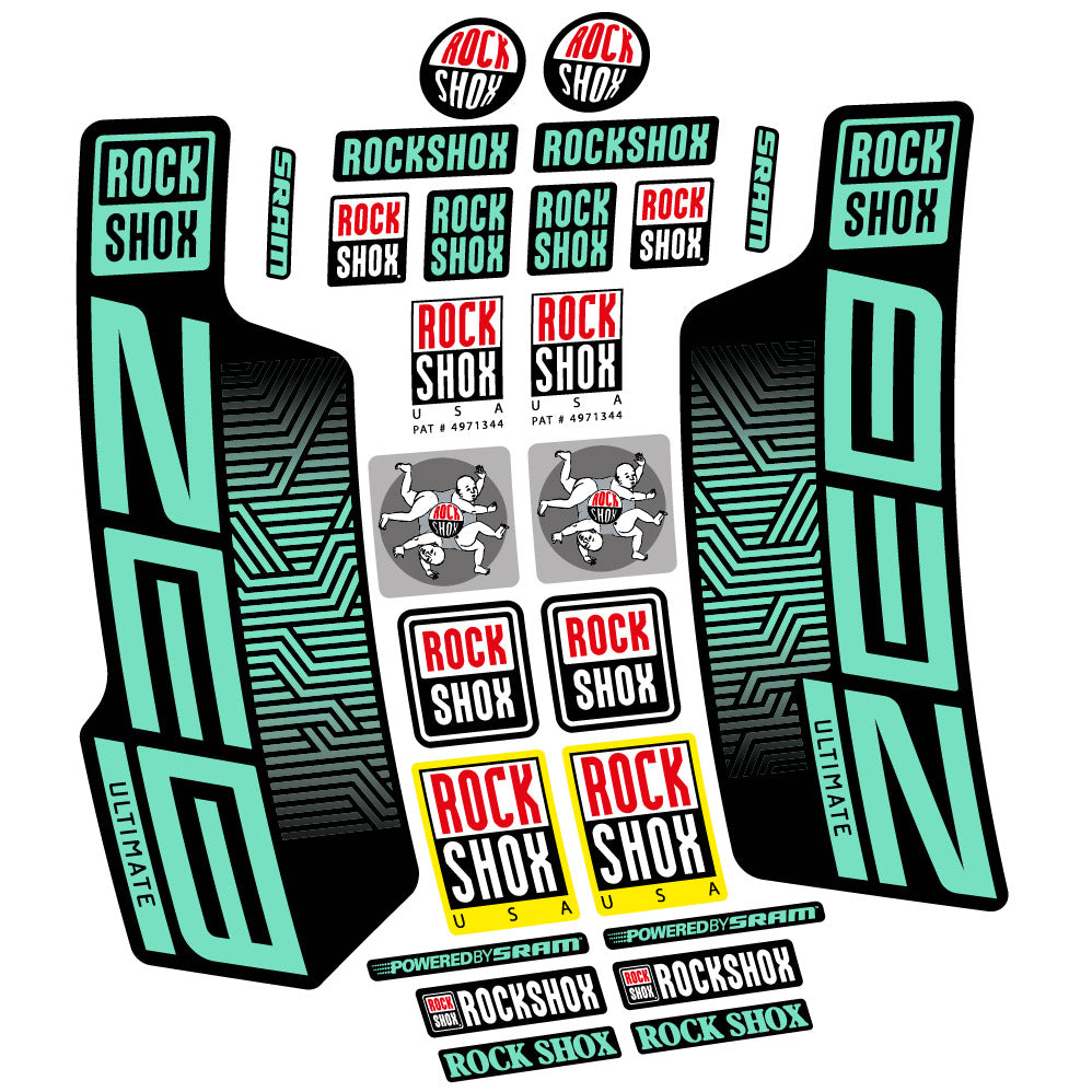 Decal Rock Shox Zeb Ultimate 2023, Fork 29, bike sticker vinyl