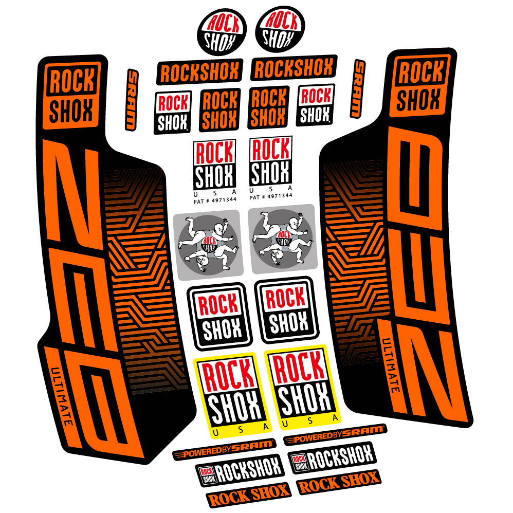 Decal Rock Shox Zeb Ultimate 2023, Fork 29, bike sticker vinyl