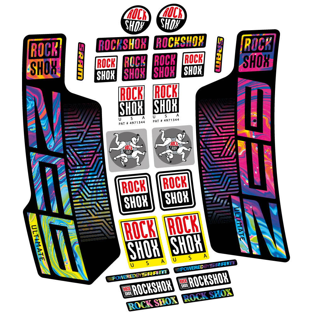 Decal Rock Shox Zeb Ultimate 2023, Fork 29, bike sticker vinyl