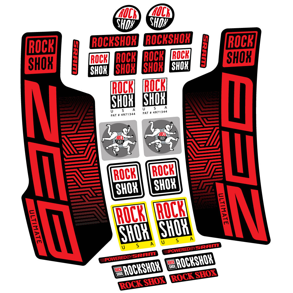 Decal Rock Shox Zeb Ultimate 2023, Fork 29, bike sticker vinyl