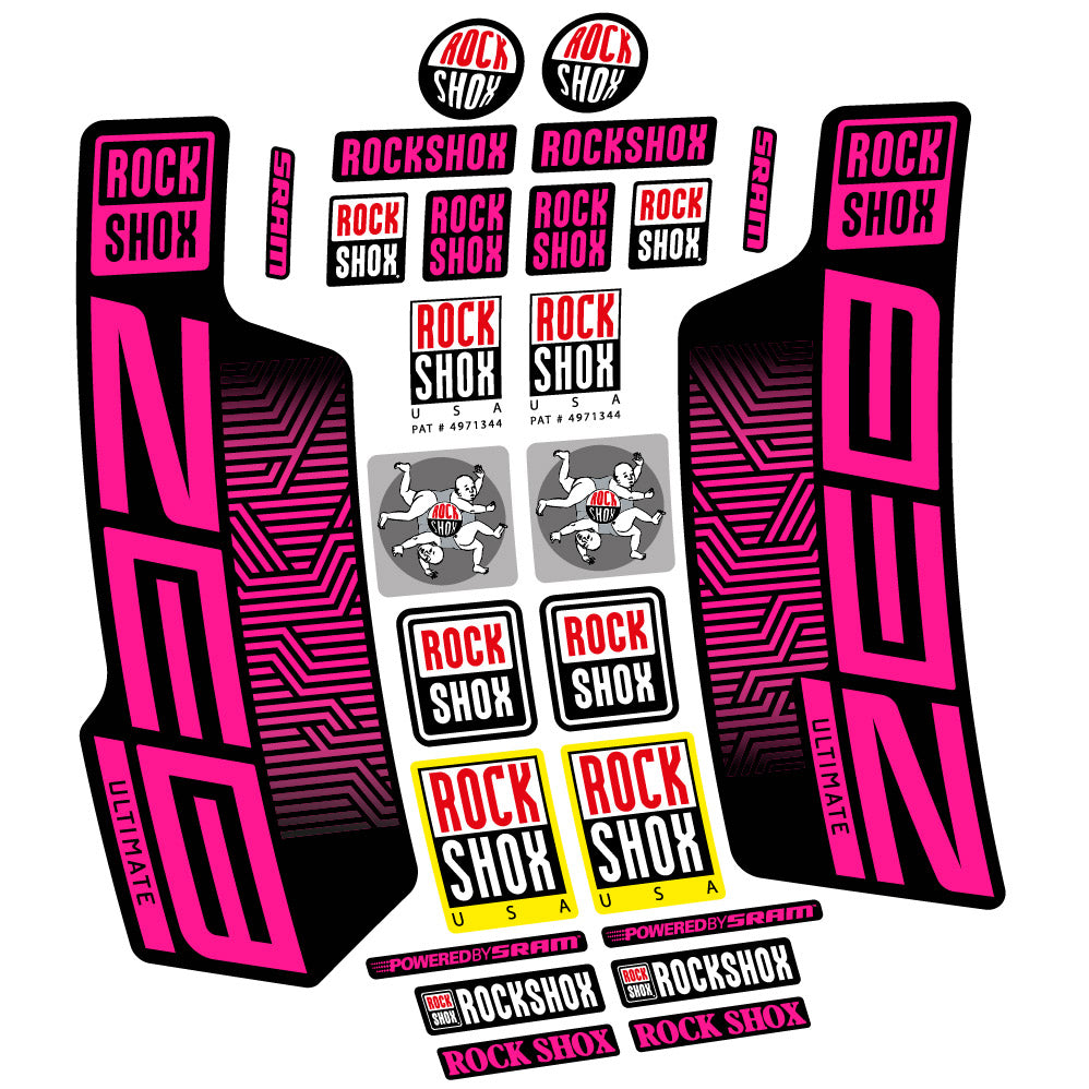 Decal Rock Shox Zeb Ultimate 2023, Fork 29, bike sticker vinyl