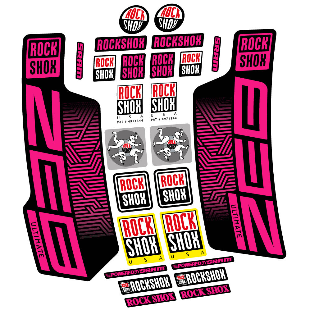 Decal Rock Shox Zeb Ultimate 2023, Fork 29, bike sticker vinyl