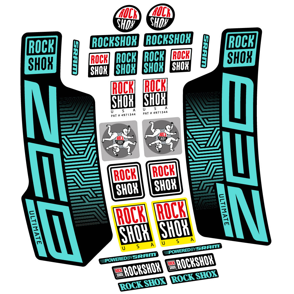 Decal Rock Shox Zeb Ultimate 2023, Fork 29, bike sticker vinyl