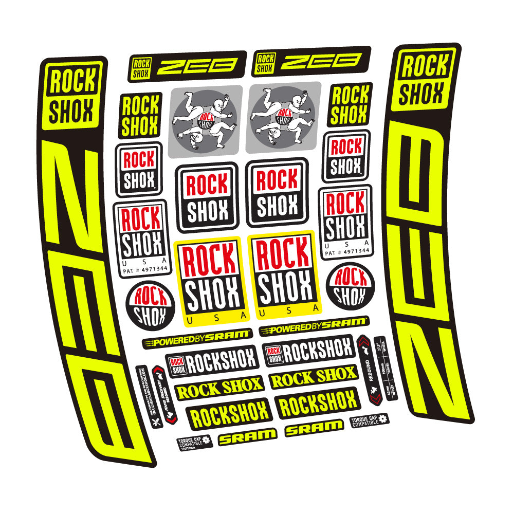 Decal Rock Shox ZEB R 2020-2024, Fork 29, bike sticker vinyl