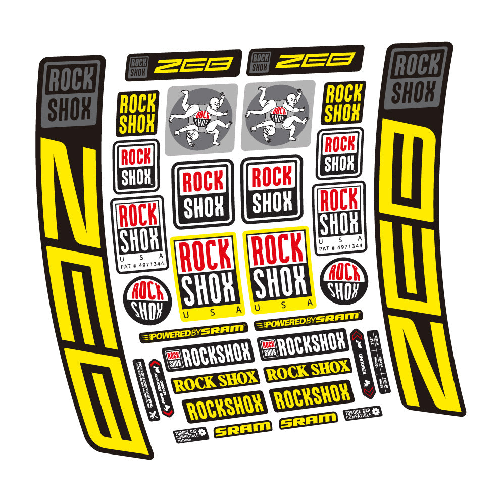 Decal Rock Shox ZEB R 2020-2024, Fork 29, bike sticker vinyl