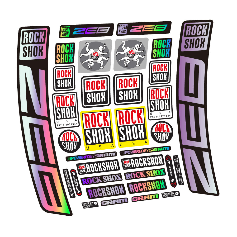 Decal Rock Shox ZEB R 2020-2024, Fork 29, bike sticker vinyl