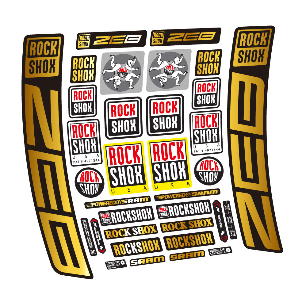 Decal Rock Shox ZEB R 2020-2024, Fork 29, bike sticker vinyl