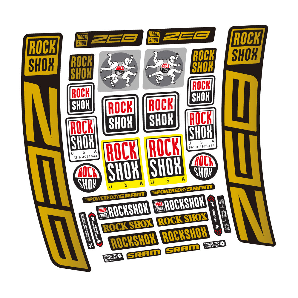 Decal Rock Shox ZEB R 2020-2024, Fork 29, bike sticker vinyl