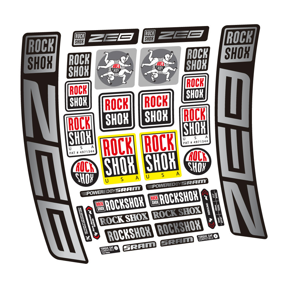 Decal Rock Shox ZEB R 2020-2024, Fork 29, bike sticker vinyl