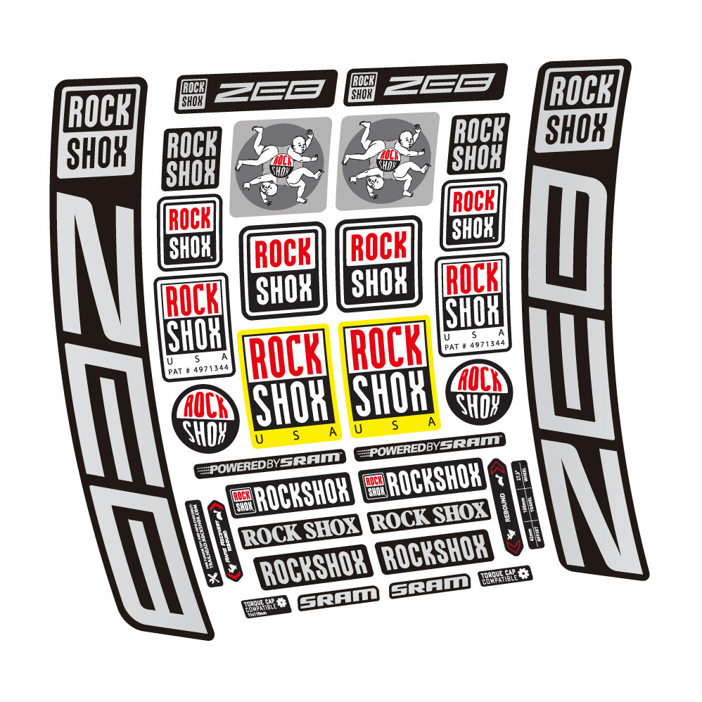 Decal Rock Shox ZEB R 2020-2024, Fork 29, bike sticker vinyl