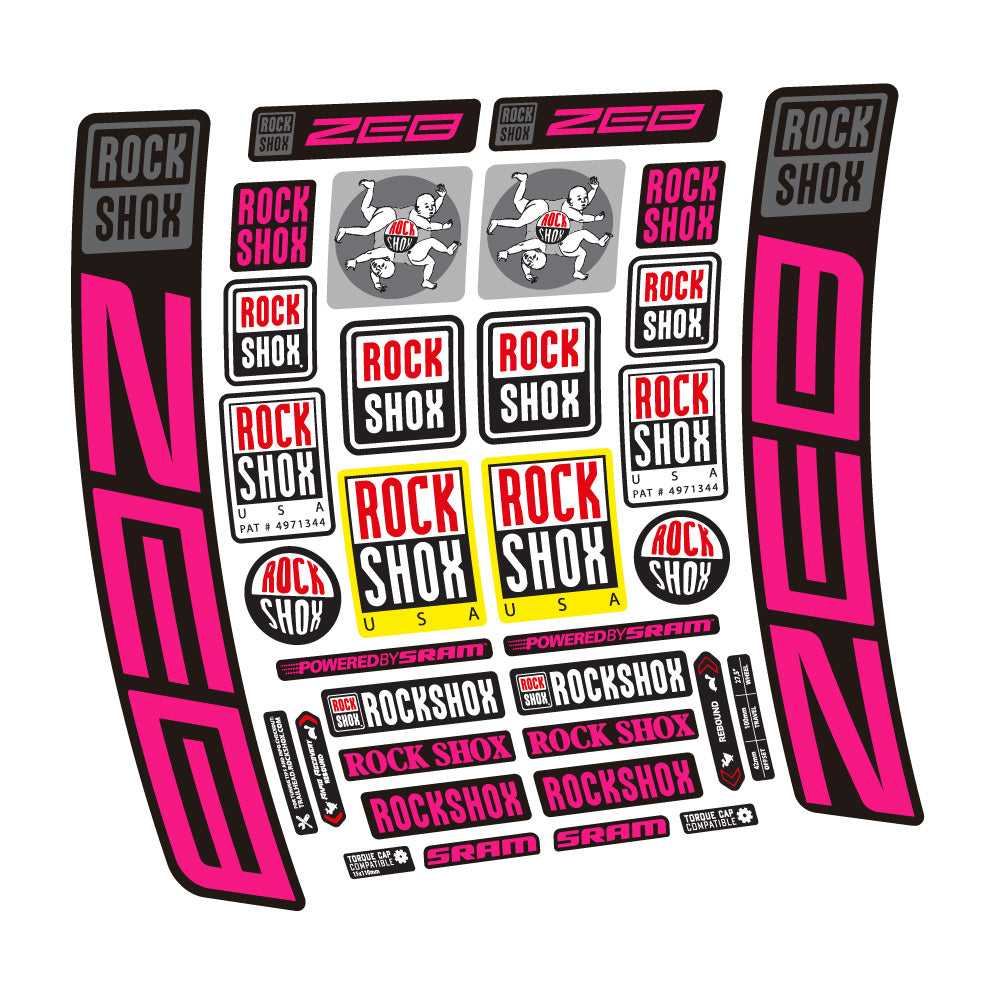 Decal Rock Shox ZEB R 2020-2024, Fork 29, bike sticker vinyl