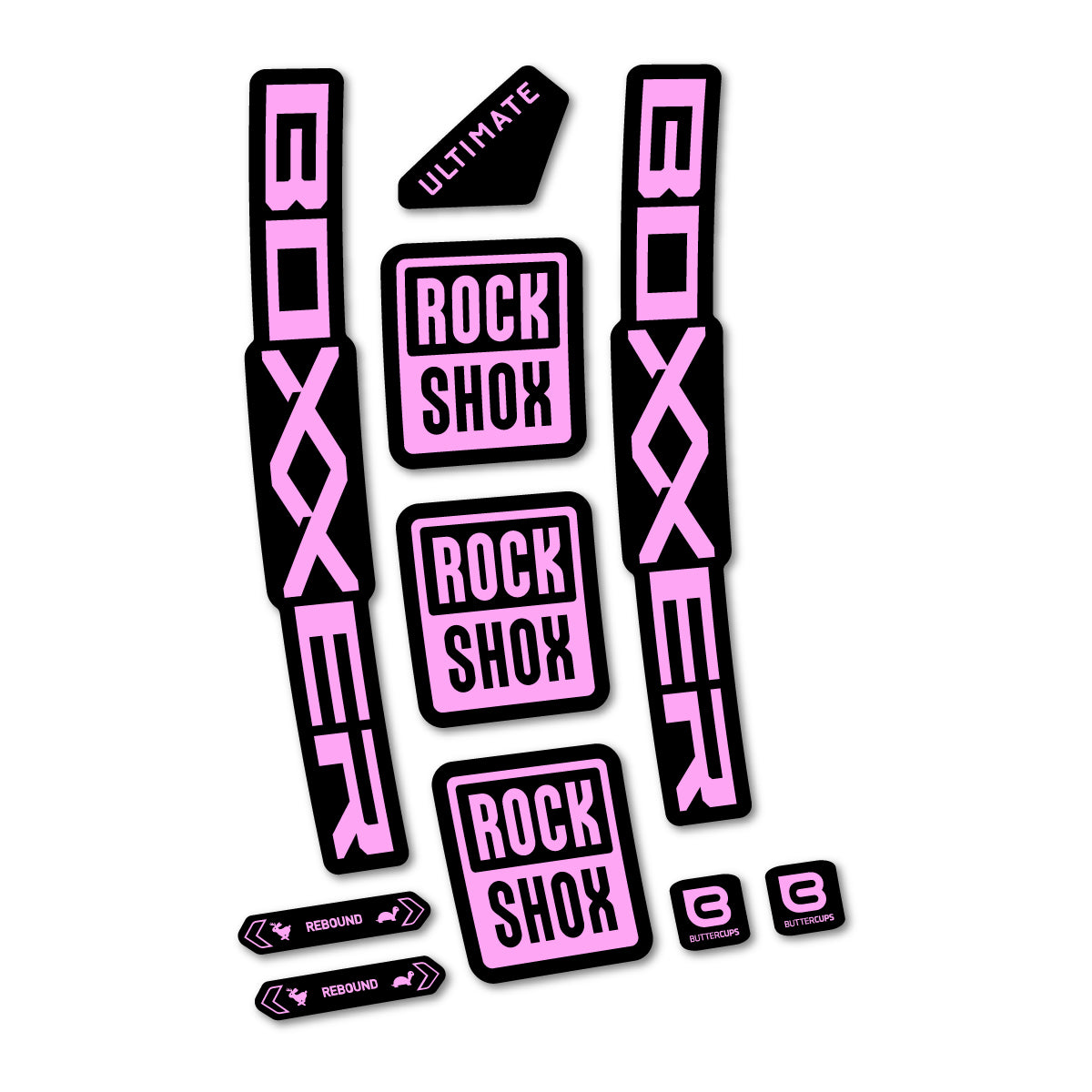 Stickers for RockShox Boxxer Ultimate 2027, Fork vinyl decals - Light Lilac
