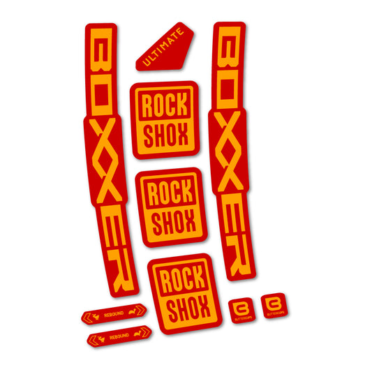 Stickers for RockShox Boxxer Ultimate Red 2027, Fork vinyl decals