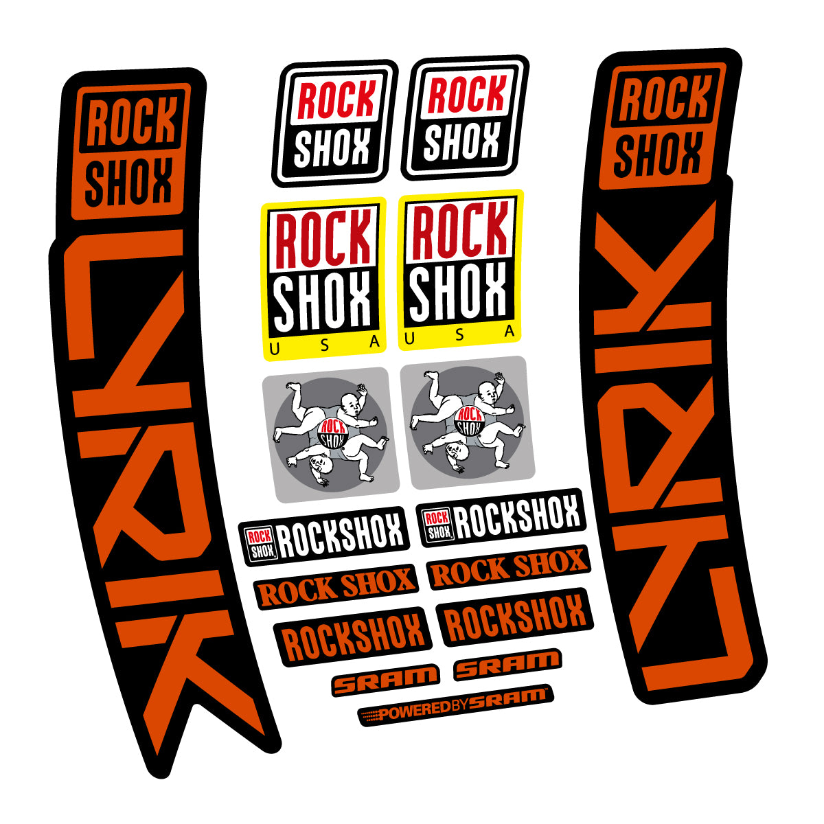 Stickers for RockShox Lyrik 2027, Fork vinyl decals - Clay