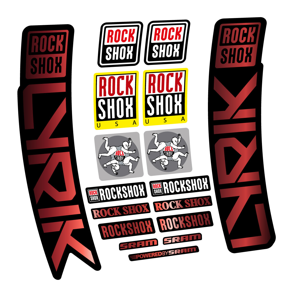 Stickers for RockShox Lyrik 2027, Fork vinyl decals - Copper