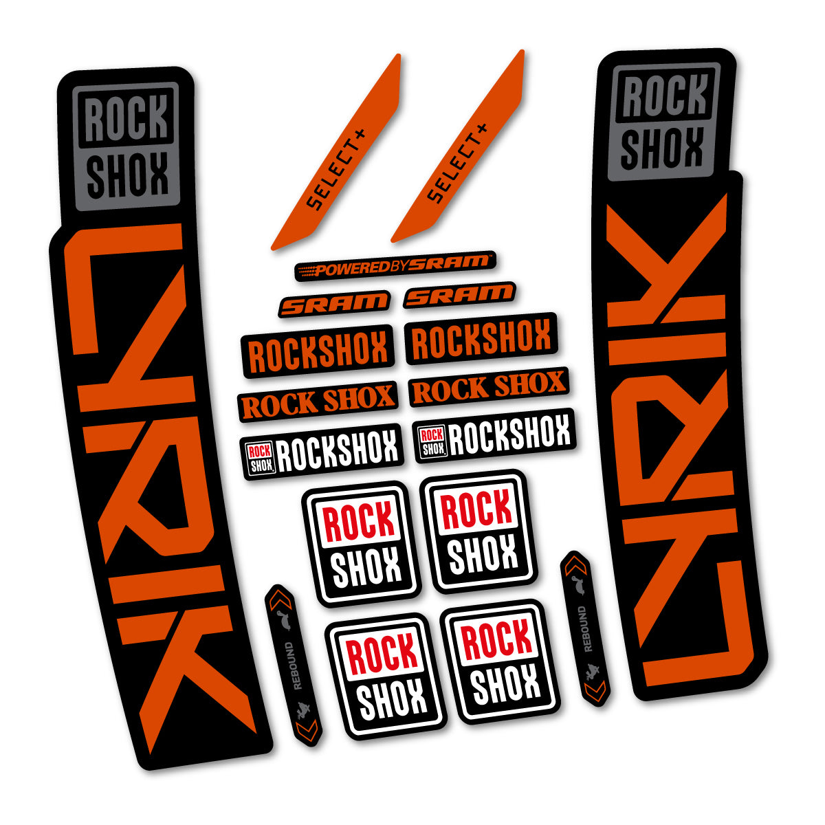 Stickers for RockShox Lyrik Select 2027, Fork vinyl decals - Clay