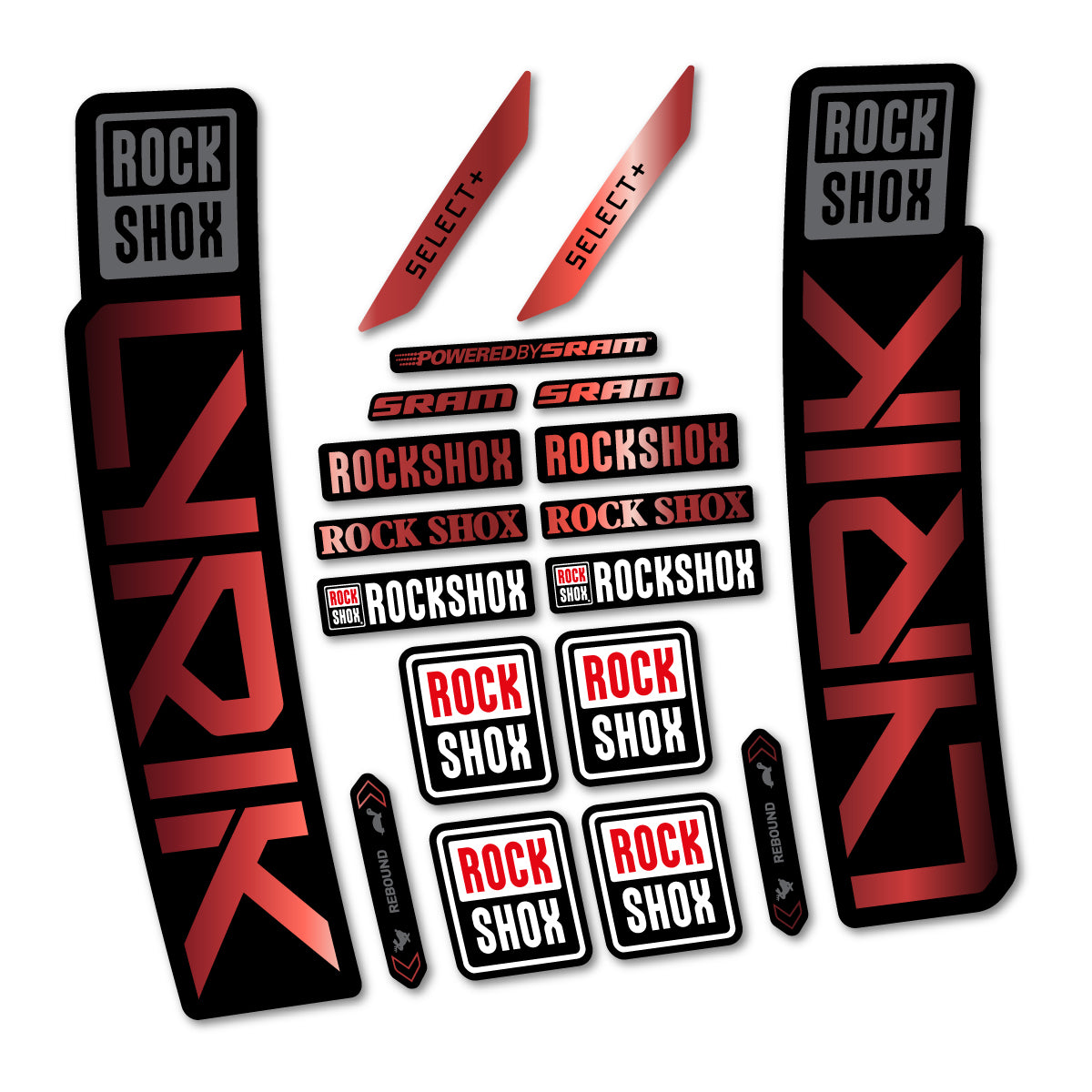 Stickers for RockShox Lyrik Select 2027, Fork vinyl decals - Copper