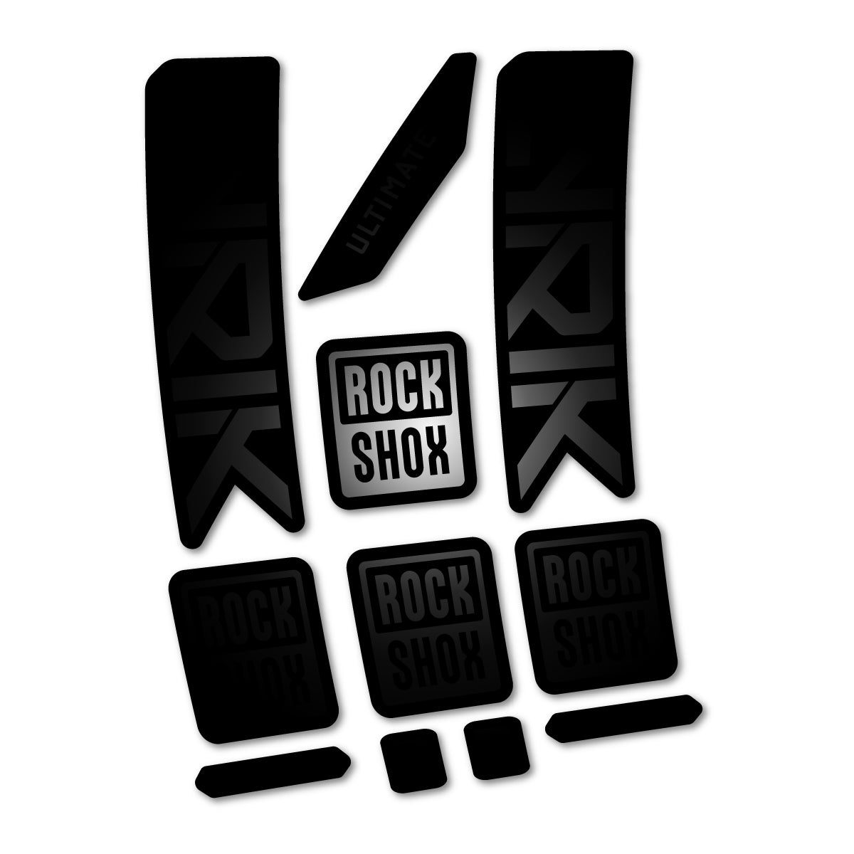 Stickers for RockShox Lyrik Ultimate 2027, Fork vinyl decals - Black