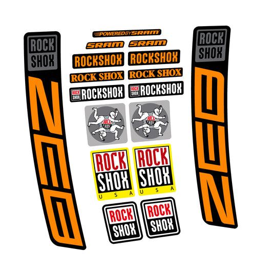Stickers for RockShox ZEB 2027, Fork vinyl decals - Saffron Yellow
