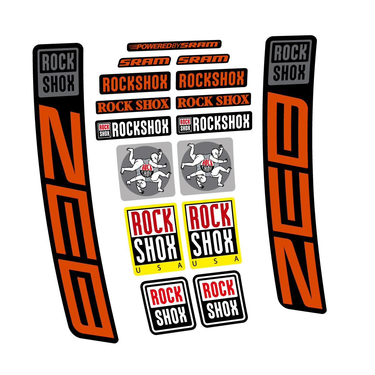 Stickers for RockShox ZEB 2027, Fork vinyl decals - Clay