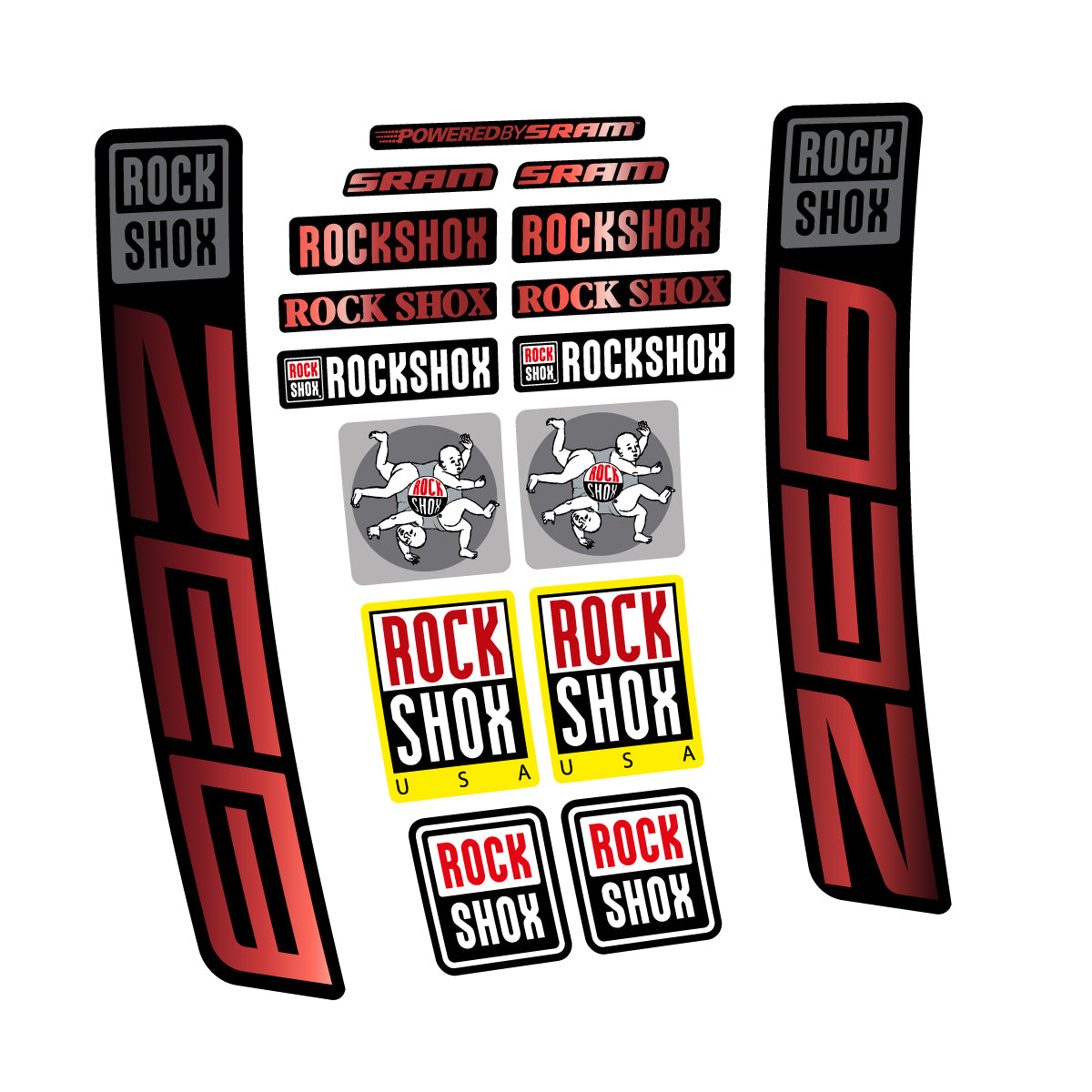 Stickers for RockShox ZEB 2027, Fork vinyl decals - Copper