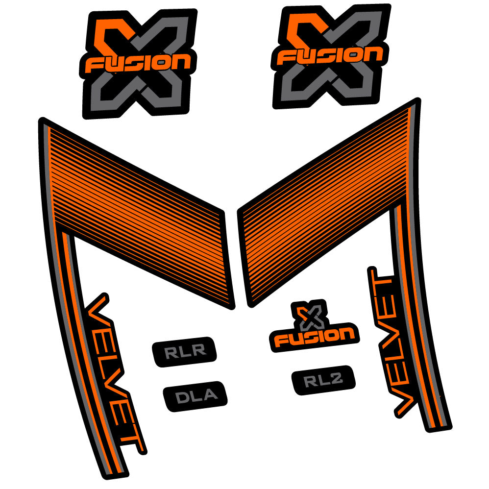 Decal X Fusion Velvet, Gabel 29, Fahrradaufkleber Vinyl